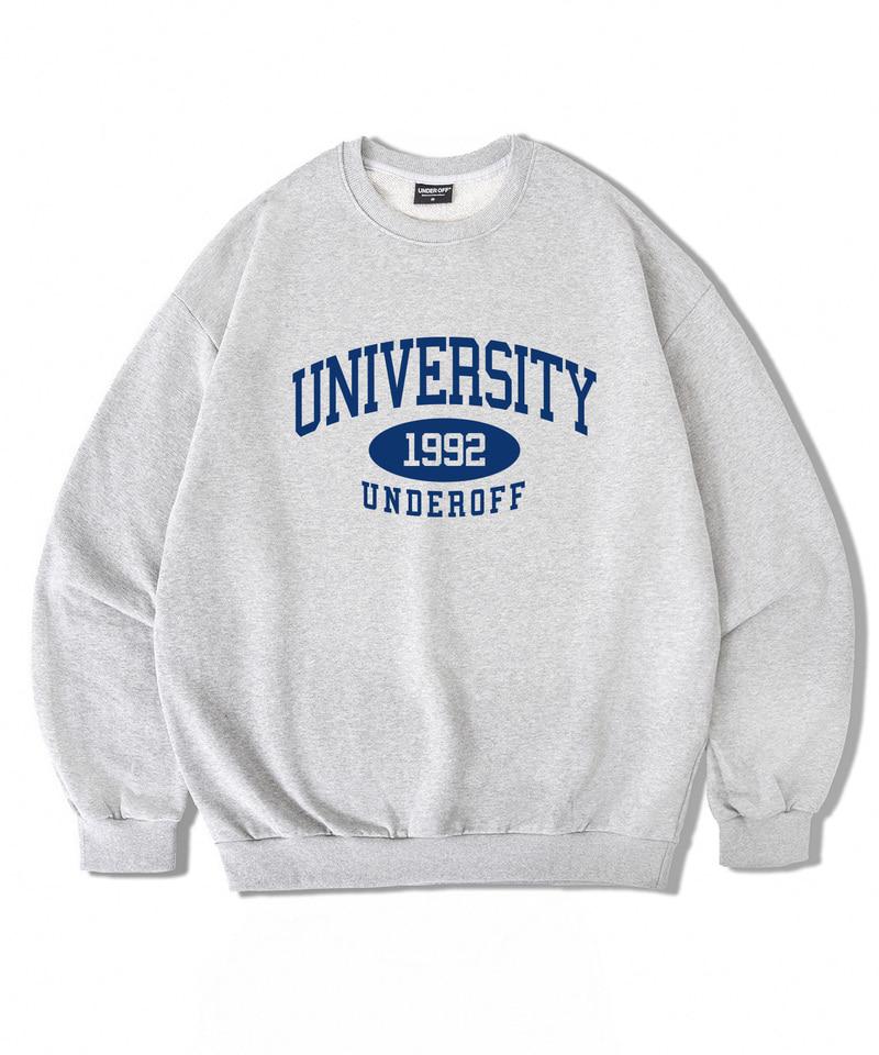 UNDEROFF Authentic Relaxed University Sweatshirt White Blue
