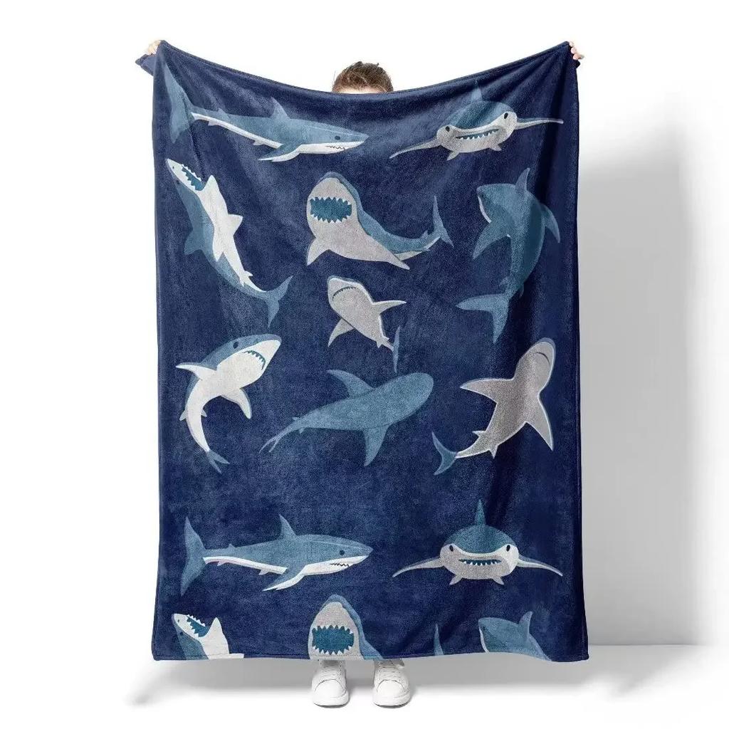 Blanket Shark Blankets Fleece Throw Blanket Ultra Soft Flannel Bed Blanket Warm Fuzzy Plush Blanket 50"X40"