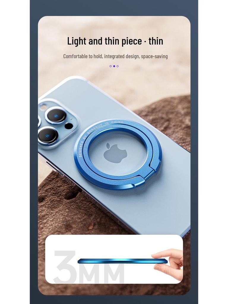 Ultra-Thin Magnetic Zinc Alloy Phone Ring Holder