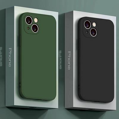 Lüks Sıvı Silikon Kılıf Iphone 11 12 Pro Max Kapak Yumuşak Kamera Koruma Kılıfı Iphone 12 Mini 11pro Max Coque