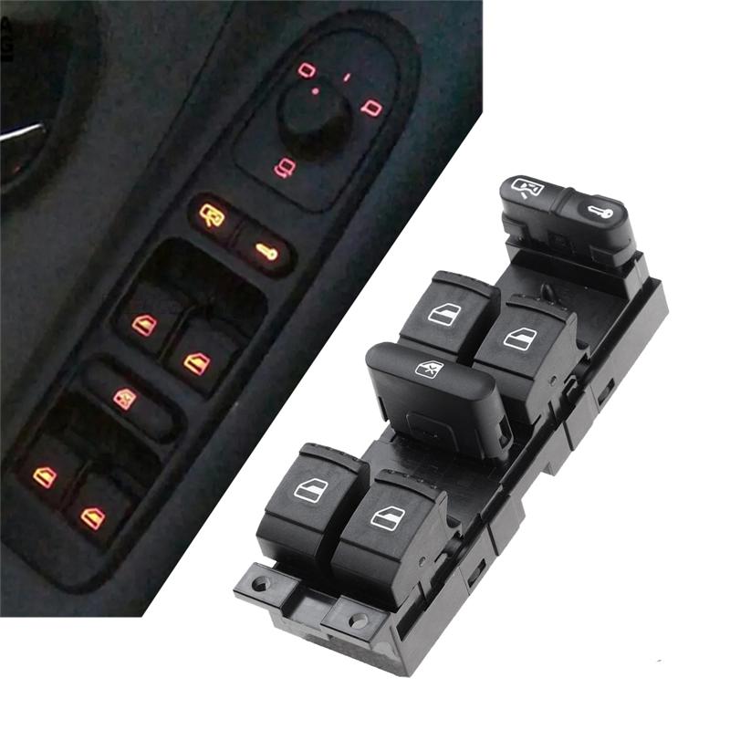 Power Window Switch For  Golf Jetta Bora Passat B5 Seat Leon MK4 Skoda Octavia MK1 Fabia 1J4959857-A99D
