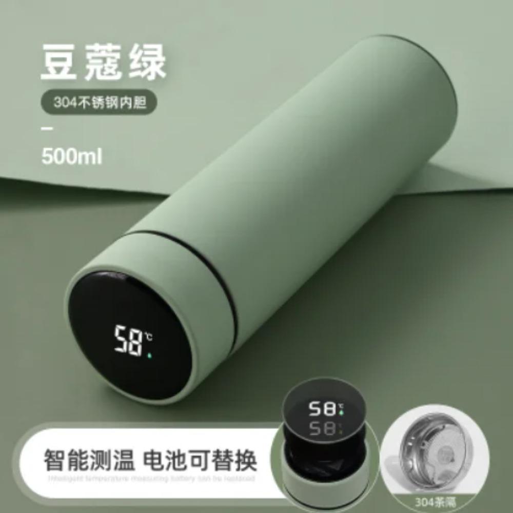 Dijital Sıcaklık Göstergeli 500ml Paslanmaz Çelik Termos Şişe LED Akıllı Sıcaklık Ölçüm Kupası Vakumlu Matara