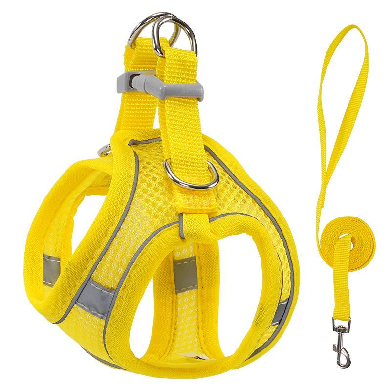 Reflective Vest-Style Pet Harness with Leash - Breathable for Cats & Dogs