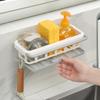 1Pcs Sponge Holder Kitchen Organizer Dish Drainer Soap Rack Sink Tray Dishcloth Towel Rack Wall Mounted Storage Basket Shelf
