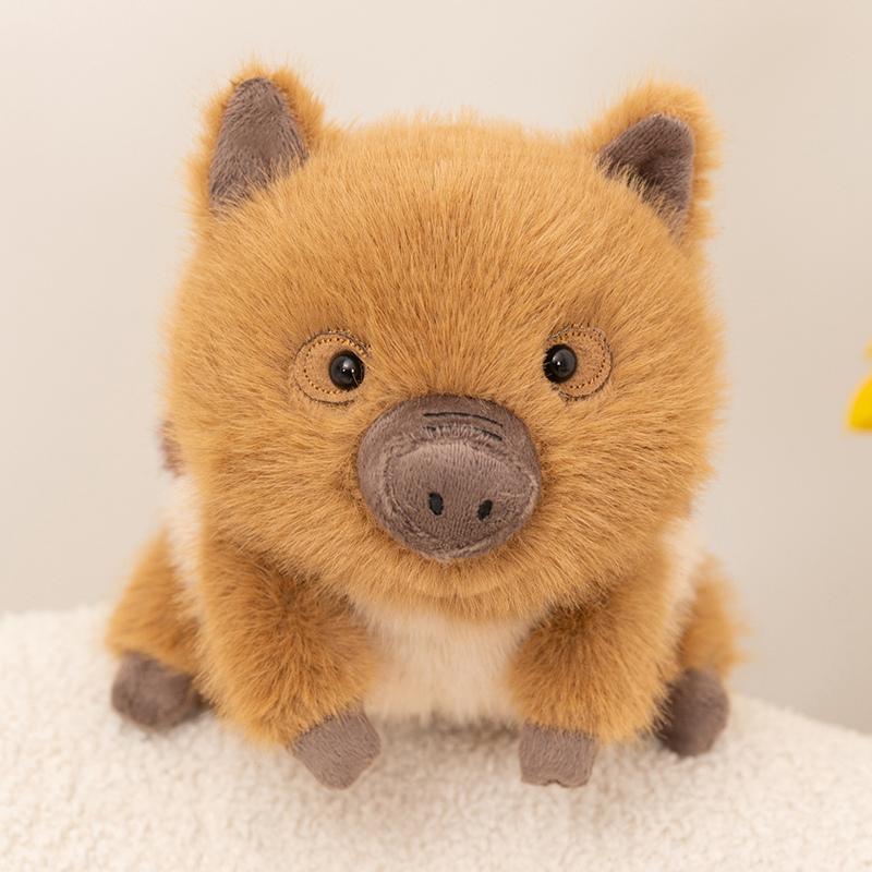 Peluche Giocattolo Cinghiale Bambino Cartone Animato 15cm Morbido Carino Maialino Animale di Peluche Morbido Kawaii per Ragazza Ragazzo Regalo di Compleanno