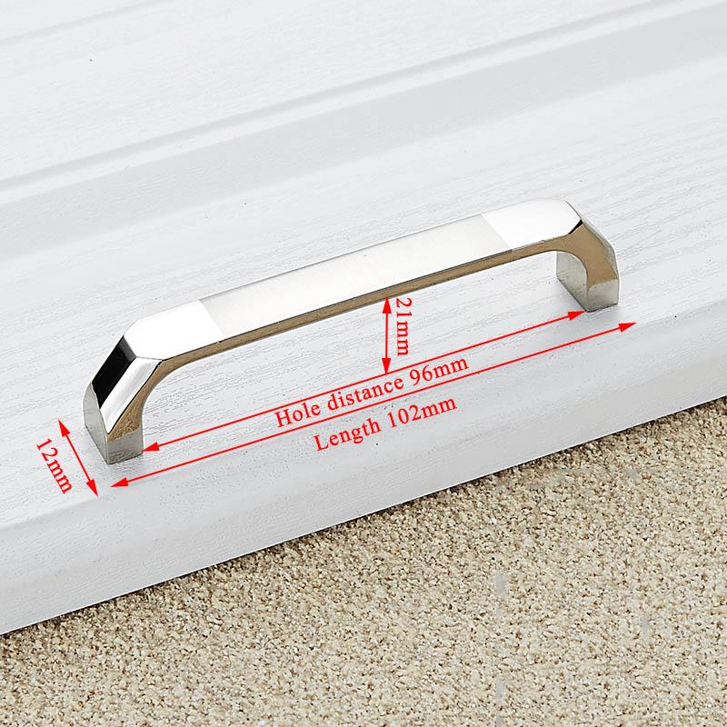 KAK Zinc Alloy Modern Cabinet Handles Kitchen Cupboard Door Pulls Drawer Knobs Handles Wardrobe Pulls Furniture Handle
