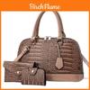 Stone Pattern Womens Shoulder Bag With Zipper Closure For Daily Use