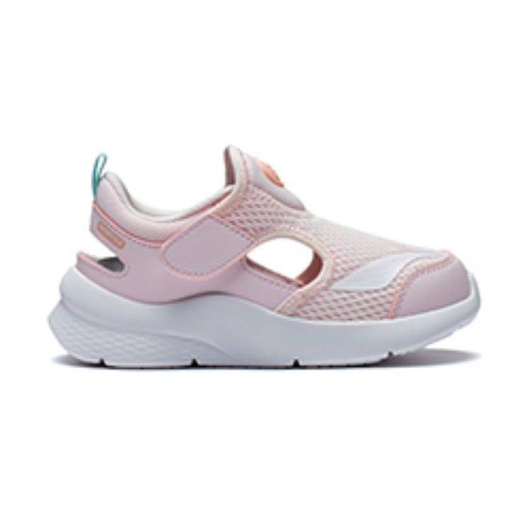 Li Ning Kids Synthetic Leather Comfortable Resilient Breathable Low-Top Casual Shoes Kids sneaker Light-Rose-Pink YKNT138-12