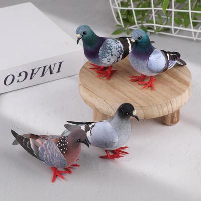 Artificial Birds Simulation Grey Pigeon Dove Model Imitation Animal Party Wedding Supply Photography Props Home Decoration