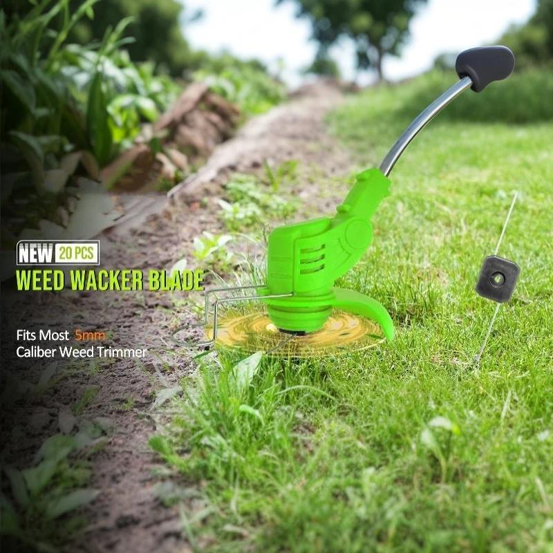 5-18Pcs Break Resistant Cordless Grass Trimmer Replacement Steel Wire Line Electric Trimmer Accessory for Outdoor Weed Cutting