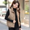 Winter New Stand-up Collar Cotton Vest Simple Short Thin Versatile Women's Vest Jacket