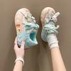 Fashion 5CM New Designer Cute Butterfly Knot Women Sneakers Big Toe Platform Fashion Shoes Slip On Skateboard Walking Tennis for Girls
