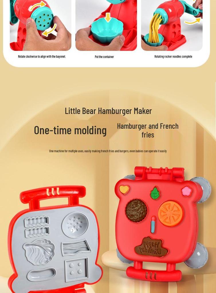 DIY Playdough Noodle Maker: Light Clay Mold Toy for Kids