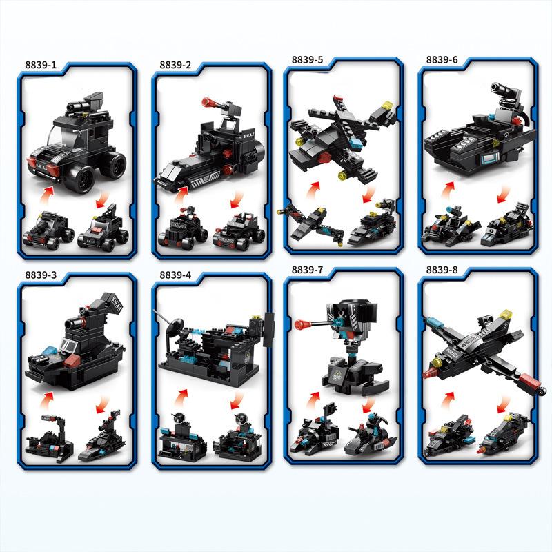 Compatible with Lego 585Pcs City Police Station SWAT Truck Car Building Blocks DIY Toys for Boys Kids Gifts