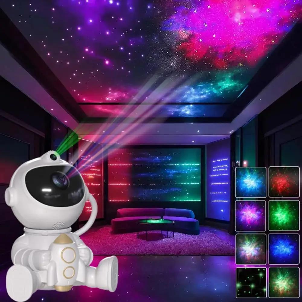 Astronaut Galaxy Projector 8 Color Nebula & Galaxy Night Light, Auto Timer, Remote Control, Portable Space Gift for Boys Girls