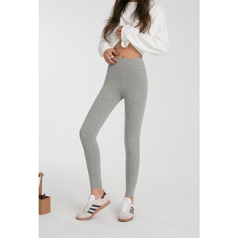 

Discoglam Light Gray Fleece-lined 3D Shaping Leggings Ninth Pants Warm Slimming Butt-lift Underwear Outer Wear Light hemp Gray XL