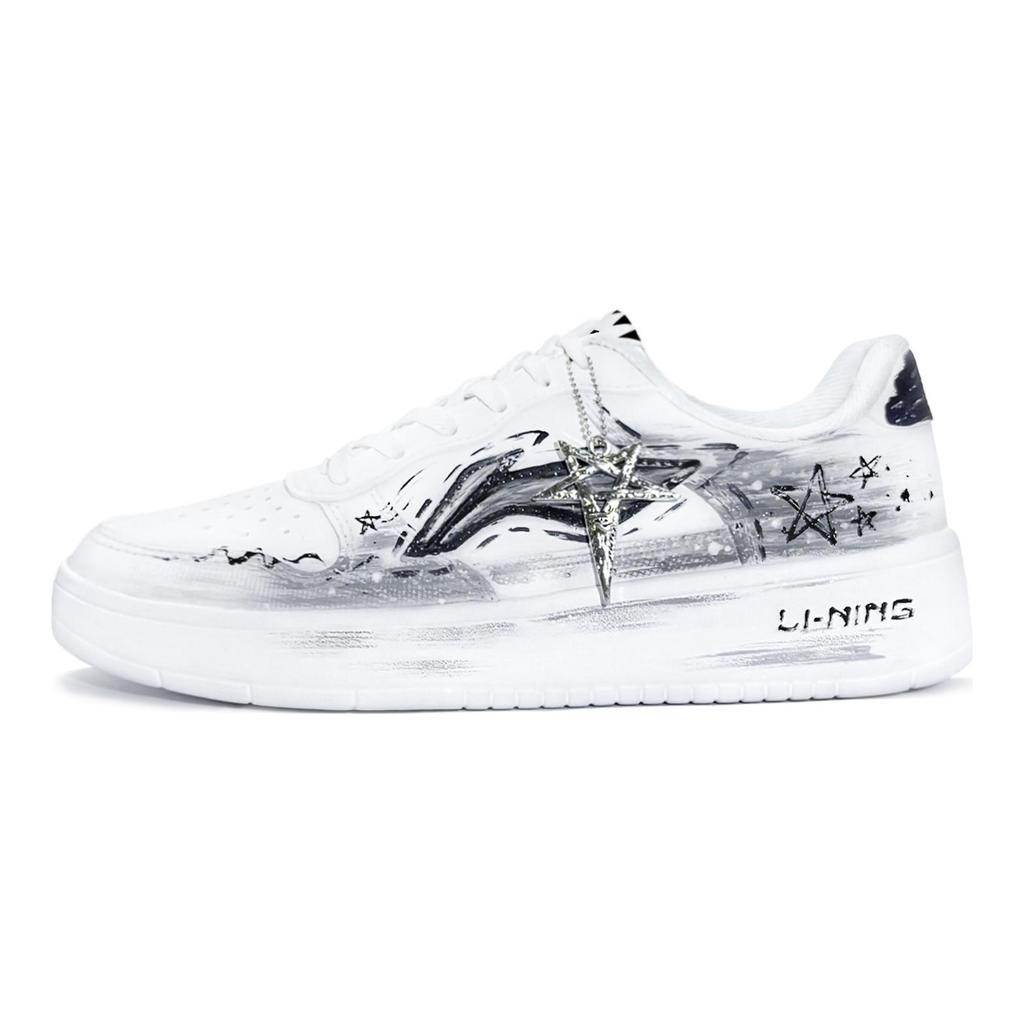 Li Ning Floating Boat Lightweight Abrasion Resistant Coverage Low top Skateboard Shoes Men's AGCS419-1(TeamTwo-n)