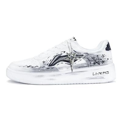 Li Ning Floating Boat Lightweight Abrasion Resistant Coverage Low Top Skateboard Shoes Men's AGCS419-1(TeamTwo-n)
