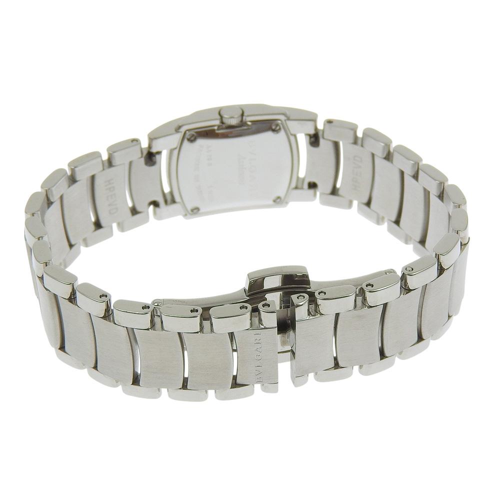 Bvlgari Assioma Watches AA26S blackDial Stainless Steel Quartz Analog Display Women Used