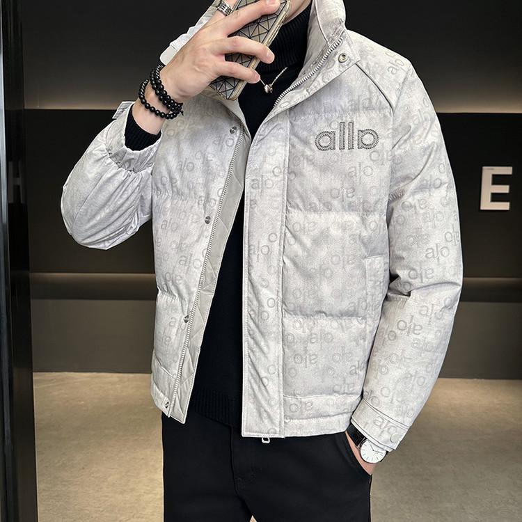 

Men s 2025 Winter Trendy Printed Down Jacket - Lightweight, Thick & Stand Collar Outerwear Quadruple Extra Large