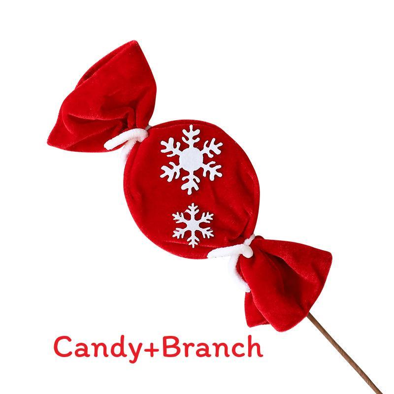 Red And White Candy Cane Christmas Ornaments With Soft Plush Finish For Festive Decor Red