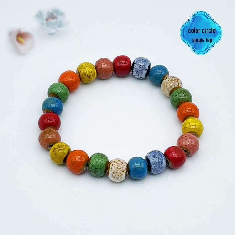 Jingdezhen Keramikarmband: Neuer chinesischer Stil handgefertigter Perlenring