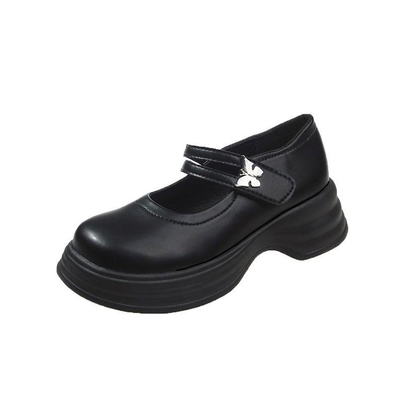 French Mary Jane Small Leather Shoes Women's Autumn New Platform Versatile Skirt British Style Round Head Single Shoes