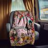 Junglethemed Floral Customize Your Name Rv Blanket Comfortable Soft Lightweight Allseason Multipurpose Blanket For Travel Camping Picnics Sofas Rvs