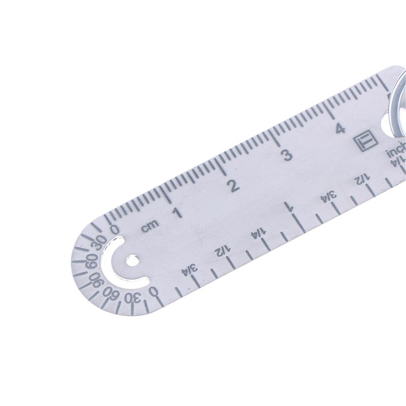 1Pc Portable Mini Titanium Alloy Ruler Titanium Small Ruler Keychain Pendant Keychain Accessories Outdoor Tool