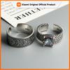 BF CLUB 925 Sterling Silver Ring For Women Jewelry Vingtage Stone Open Vintage Handmade Ring Allergy For Party Birthday Gift