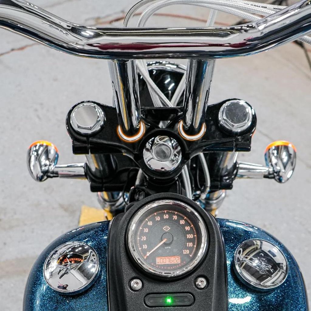 Wsays CNC Handlebar Riser Bushings Solid Billet Aluminum Compatible with Harley Sportster XL 1984-2022, Fit Softail FXR 1984-2017 Fit Dyna FXDL/I