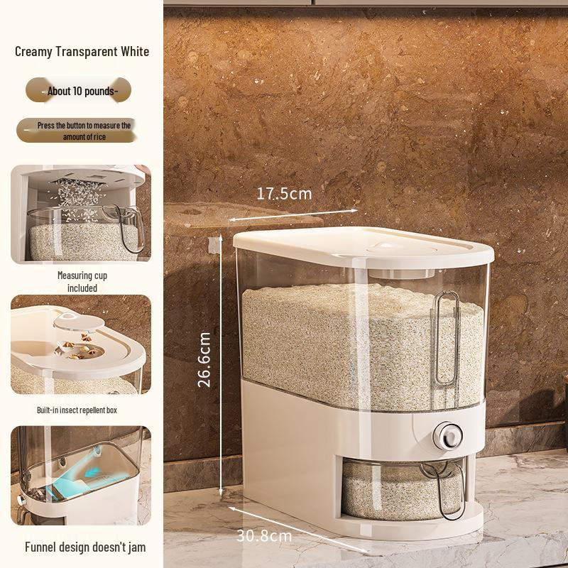 

Автоматический диспенсер для риса с кнопочным управлением: Ведро для хранения зерна большой вместимости, герметичное, устойчивое к насекомым и влаге