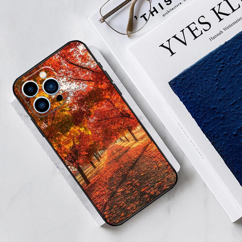 Autumn Leaves Case For iPhone 17 Air 15 14 13 12 11 16 Pro Max Mini 15 16 Plus 16e Funda Silicone Cover