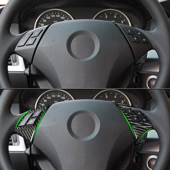 Steering Wheel Panel Switch Button Frame Trim Fit For BMW 5 Series E60 E61 04-10