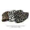 Autumn Winter Women's Leopard Fisherman Hat Lamb Plush Warm Basin Hat Sun Protection Cap
