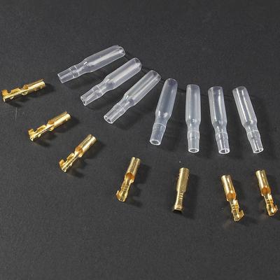 120pcs/set 3.5mm Male/Female Brass Terminal Bullet Connector Set Male Female Crimp Automotive Plug Pins for Car Electrical Wire