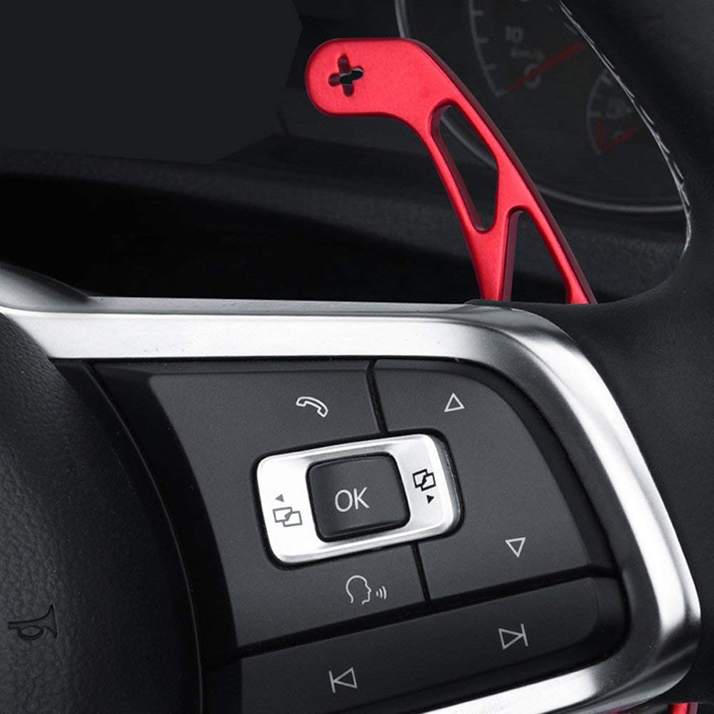 Leihuo Red Paddle Shift Cover Extensions for Golf GTI and Passat MK7, R, R-line, Scirocco, 2014-2019