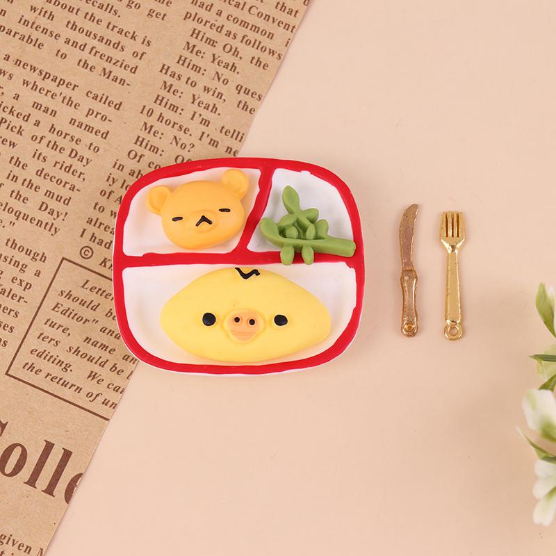 1:12 Miniature Dollhouse Egg Tart Mini Chocolate Cake Dessert Bento box Model for Doll House Decor Pretend Food Kitchen Toys