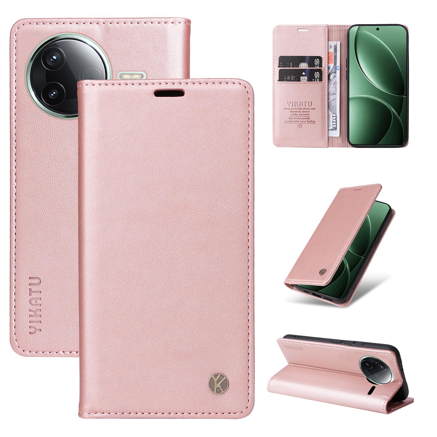 

For Xiaomi Poco F7 Ultra 5G/Redmi K80 Pro 5G/F7 Pro 5G/Redmi K80 5G Phone Cases YIKATU Magnetic Closure PU Leather Mobile Cover - Light Purple E