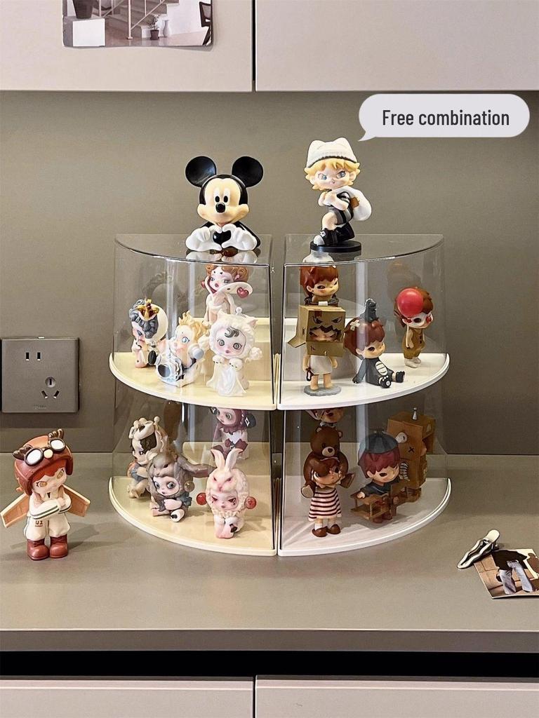 Light Weave Transparent Display Box: Dustproof Garden Pendant & Doll Figure Storage Stand