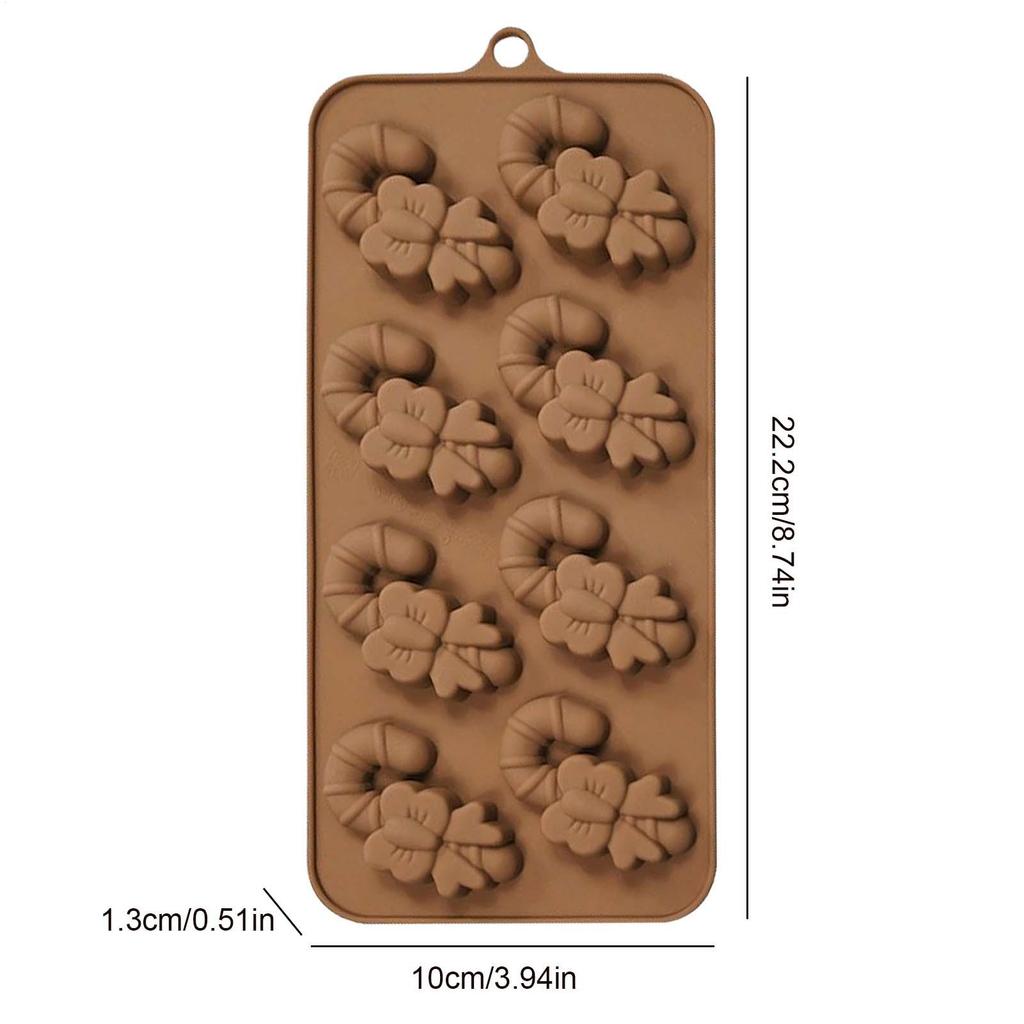 Christmas candy mold Christmas silicone chocolate mold Bow Cane Chocolate Candle Molds for DIY handmade soap candle jelly candy