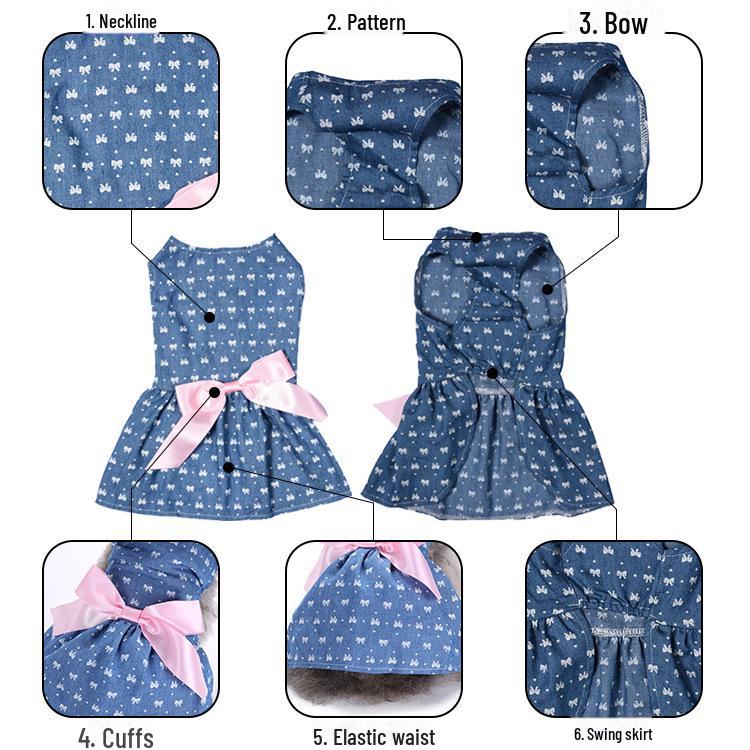 Summer Princess Dog Dress: Lightweight Skirt for Small and Medium Dogs