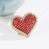 Trendy Heart Shaped Brooch for Women Fashion Rhinestone Heart Brooches Pins Jewelry Accessories Party Gifts