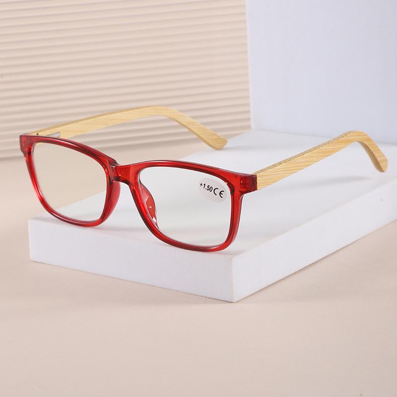 Bamboo Feet Stylish Unisex HD Anti-Radiation Full Frame Spring-Leg Reading Glasses