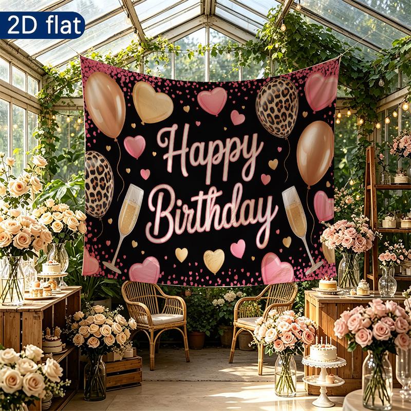 Party Backdrop Pink Photo Booth Background Front Door Decor