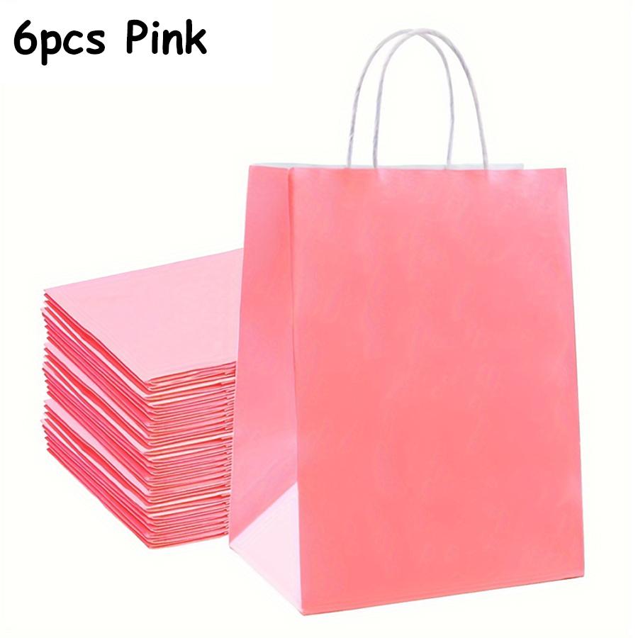 

6-24pcs 16x22x8cm Kraft Paper Bags Reusable Gift Bag for Birthday Party Wedding Durable Gift Bag with Reinforced Handle Tote Bag As picture