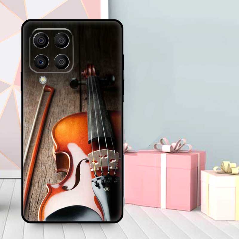 Elegant Violins Bow Sheet Music Case For Samsung Galaxy M56 M52 M32 M53 M16 M11 M21 M31 M35 M12 M13 M14 M15 M36 M55 M34 M54