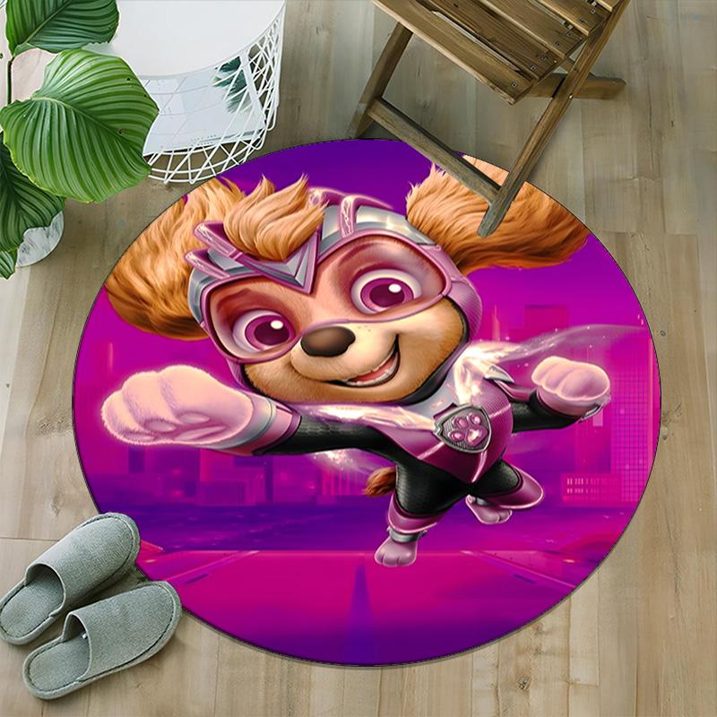 1pc Paw9 Carpet, Round Rug, Comfortable, Suitable for Entryways, Living Rooms, Office, And Bedrooms, Christmas Decoration