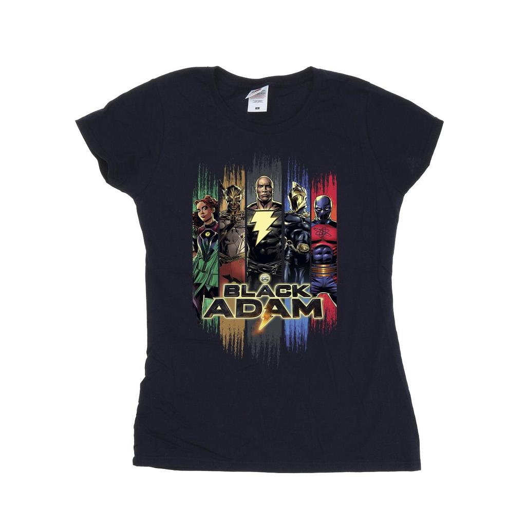 DC Comics Womens/Ladies Black Adam JSA Complete Group Cotton T-Shirt