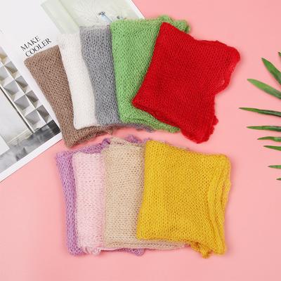 Luxuriöse Elastische Weiche Lange Studioaufnahme Neugeborenen Wickeltuch Dehnbares Stricktuch Wickeldecke Babyfotografie Requisiten
